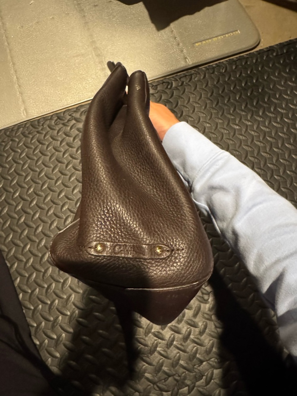 Classic Dark Brown Leather Tote Bag - Picture 9 of 9